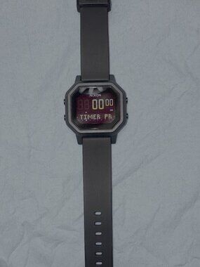 Nixon The Siren Women's Digital Tide Watch 38mm Silicone Strap Color All Black